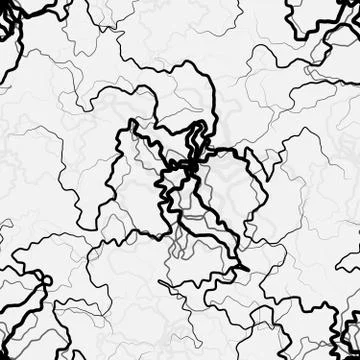 Futuristic pattern of curves and spirals, seamless vector background Stock Illustration