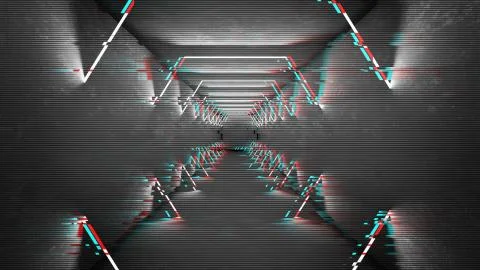 Futuristic pattern with glitch digital design. Internet technology. Abstract Stock Illustration