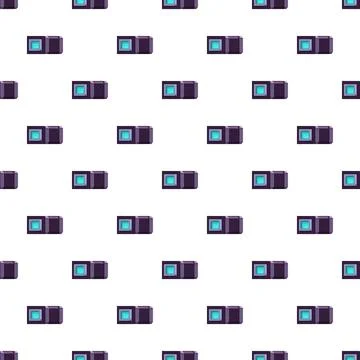 Futuristic pattern with glowing digital lens modules Stock Illustration