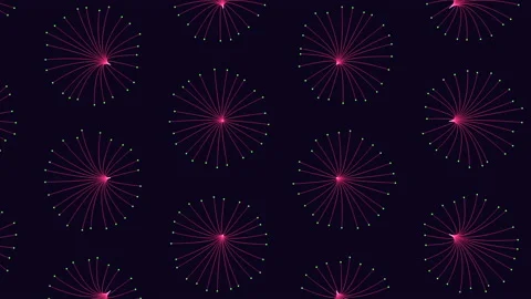 Futuristic pattern with neon dots and lines on black gradient 스톡 동영상 199331724