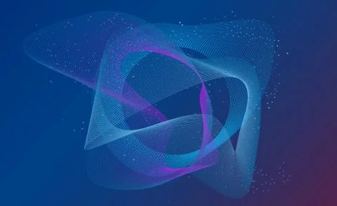 Futuristic pattern. Technology dots wave background. Stock Illustration