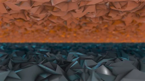 Futuristic pattern title intro background 3d render motion animation orange Stock Footage 89396644