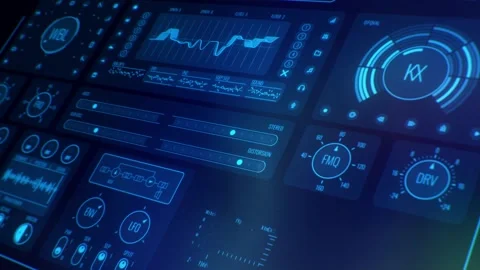 Futuristic perspective blue interface 스톡 동영상 140206539