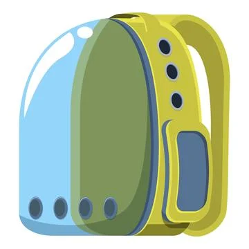 Futuristic pet carrying backpack with transparent front allowing the animal.. Stock Illustration