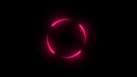 Futuristic Pink Neon Glowing Circle Loading Animation Stock Footage 341376781
