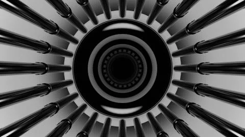 Futuristic pipes tunnel 3d rendering illustration background Stock Illustration