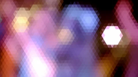 Futuristic Pixel Art Background with Hexagonal LED Light Patterns Stock Footage 337420280