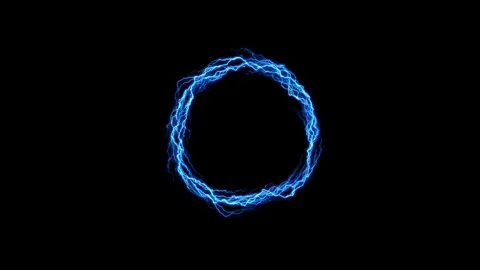 Futuristic Plasma Energy Circle with Electric Arcs Stock Footage 342628853