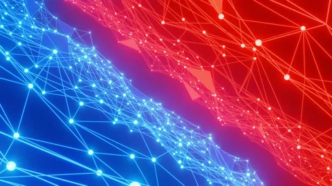 Futuristic Plexus Animation Backdrop, 3D Rendered Abstract Seamless Loop Stock-Footage 165920825