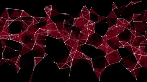 Futuristic plexus animation with glowing triangles in motion, 4096x2304 loop 4K Vídeos de archivo 114765507