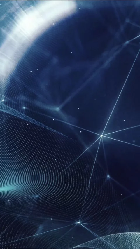 Futuristic Plexus Data Network Connection, Cyber Space Motion 库存影片 346364331