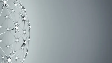 Futuristic plexus glass lattice loopable 3D render 4k UHD 3840x2160 Stock Footage 110723516