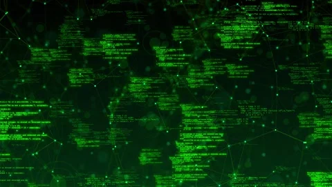 Futuristic Plexus Grid Coding Visualization Stock Footage 315386266