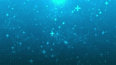 Futuristic Plexus Grid with Floating Plus Signs Stock Footage 314371988