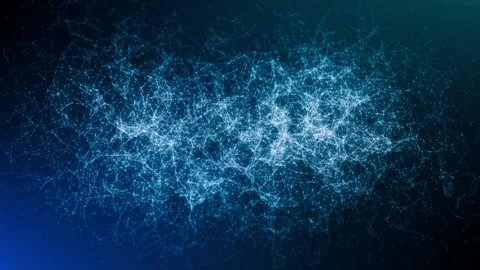 Futuristic Plexus Network. Neural Data Visualization Stock Footage 314093525
