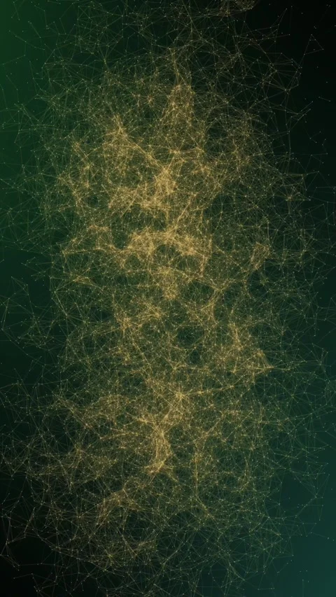 Futuristic Plexus Network. Neural Data Visualization Stock Footage 314271095