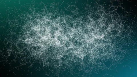 Futuristic Plexus Network. Neural Data Visualization Stock Footage 314277342