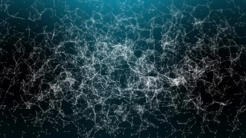 Futuristic Plexus Network. Neural Data Visualization Stock Footage 314935730