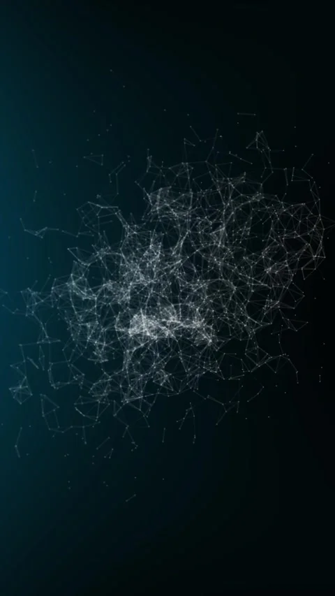 Futuristic Plexus Network. Neural Data Visualization Stock Footage 315427721