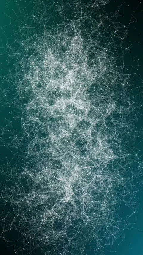 Futuristic Plexus Network. Neural Data Visualization Stock Footage 315584560