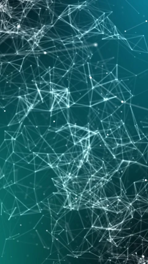 Futuristic Plexus Network. Neural Data Visualization Stock Footage 316328517