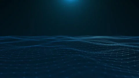 Futuristic Plexus Wave Grid Pattern Background Stock Footage 314191010