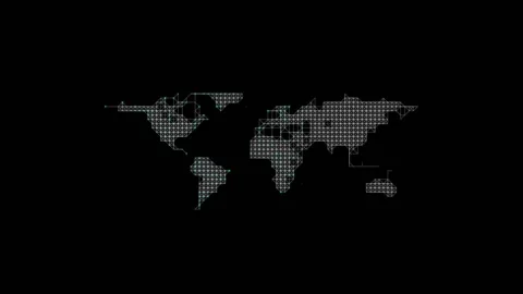 FUTURISTIC PLEXUS WORLD MAP HUD ANIMATION Stock Footage 160835983
