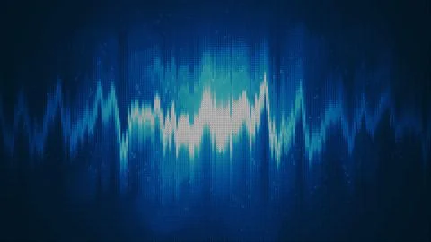 Futuristic point wave. Cyber big data flow. Blockchain data fields イラスト素材