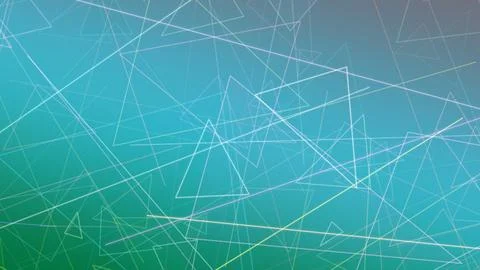 Futuristic polygon lines and triangles in blue-green tones with bright acce.. Stock Illustration