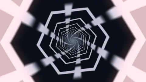 Futuristic Polygon Tunnel Seamless Loop Stock Footage 342701856