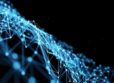 Futuristic polygonal background of low poly surface. Abstract 3d rendering. Illustrazione stock