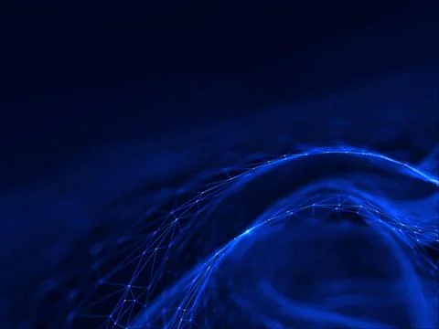 Futuristic polygonal background of low poly surface. Abstract 3d rendering. Stock Illustration