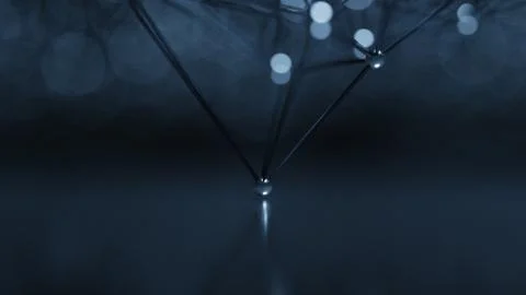 Futuristic polygonal background of low poly surface with connected spheres Illustrazione stock