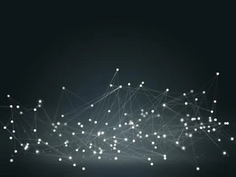 Futuristic polygonal shape. Abstract background. High technology concept. Illustrazione stock