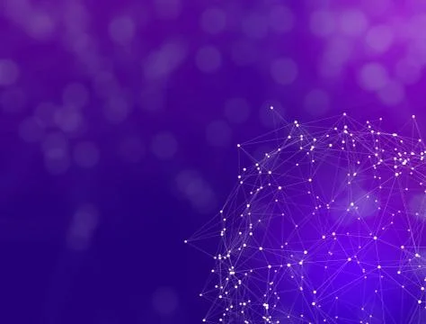 Futuristic polygonal shape. Abstract technology background, 3D illustration. Stock Illustration