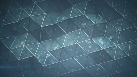 Futuristic polygonal shape seamless loop 3D render animation Stock Footage 120761959