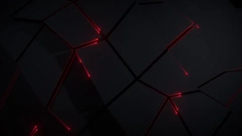Futuristic polygonal surface with glowing neon lines loop animated Видео 330876624