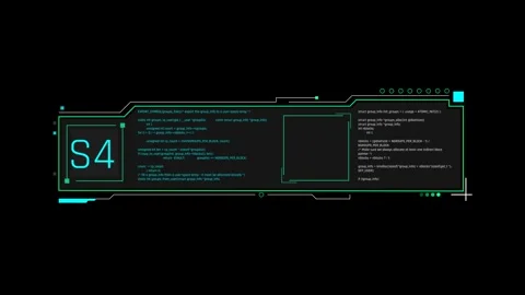 Futuristic Programming Console With Source Code Panels And Developer Interface Vídeos de archivo 344960959