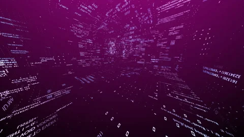Futuristic programming digital code on a binary data network Stock Footage 167218266
