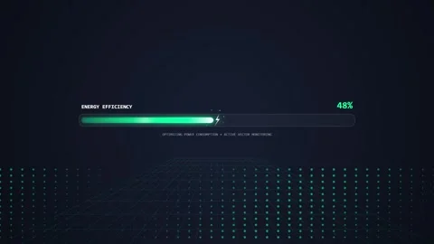 Futuristic progress bar loading digital data stream, technology concept Stock Footage 348422897