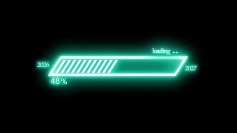 Futuristic Progress Bar with Loading Indicator Animation Stock Footage 315003717