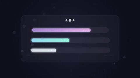 Futuristic Progress Bars UI Animation, Data Loading, UI/UX Design Elements Stock Footage 346661226