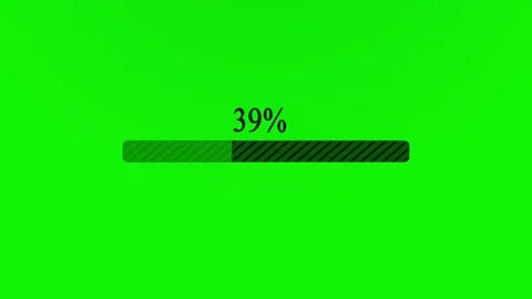 Futuristic progress loading bar animation on green screen for UI overlays Stock Footage 314150261