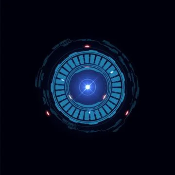 Futuristic progress loading bar circular shape, round download indicator, S.. Stock Illustration