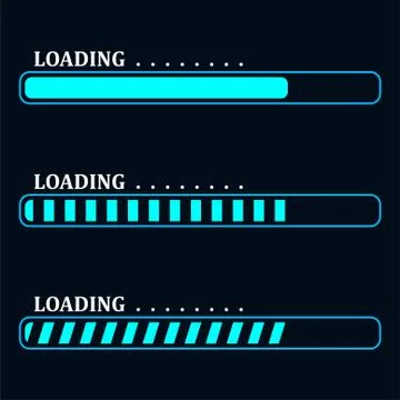Futuristic progress loading bar, vector progress loading bar 스톡 일러스트