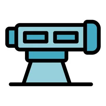 Futuristic projector emitting light beam, modern technology icon Illustrazione stock