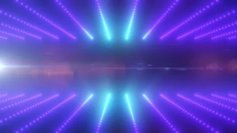 Futuristic purple and blue grid with glowing dots, representing technology,.. Stock Illustration
