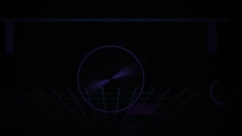 Futuristic Purple Circle Grid Interface for Technology Projects 스톡 동영상 343699110