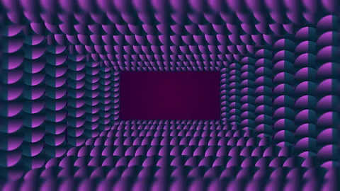 Futuristic purple corridor with spheres background in 4k video. 库存影片 146602006