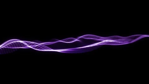 Futuristic Purple Digital Wave Background with Mesh Texture, Smooth Energy Flow 库存影片 333701609